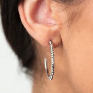 Paparazzi Jewelry Accessories - Don't Think Twice - White Earrings - Vintage